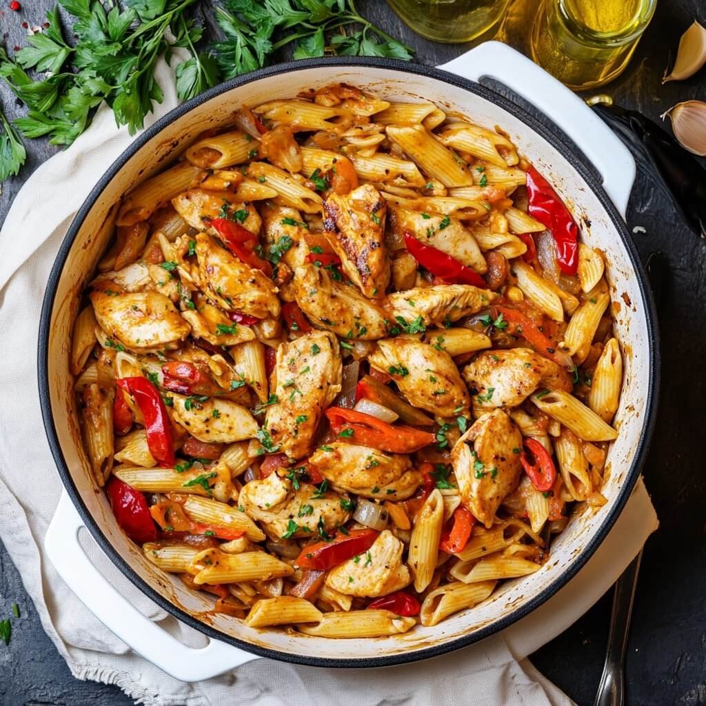 Ingredients for One Pot Cajun Chicken Pasta