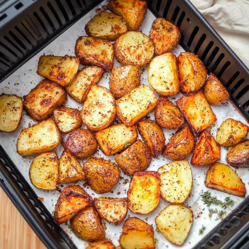Air Fryer Roasted Russet Potatoes