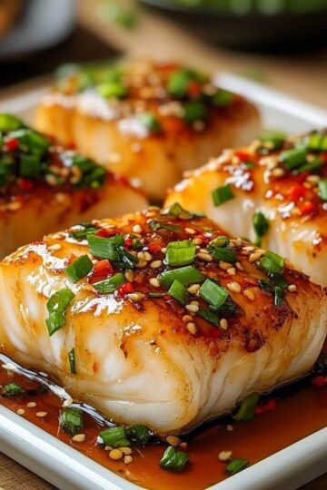 Baked Honey Soy Glazed Cod