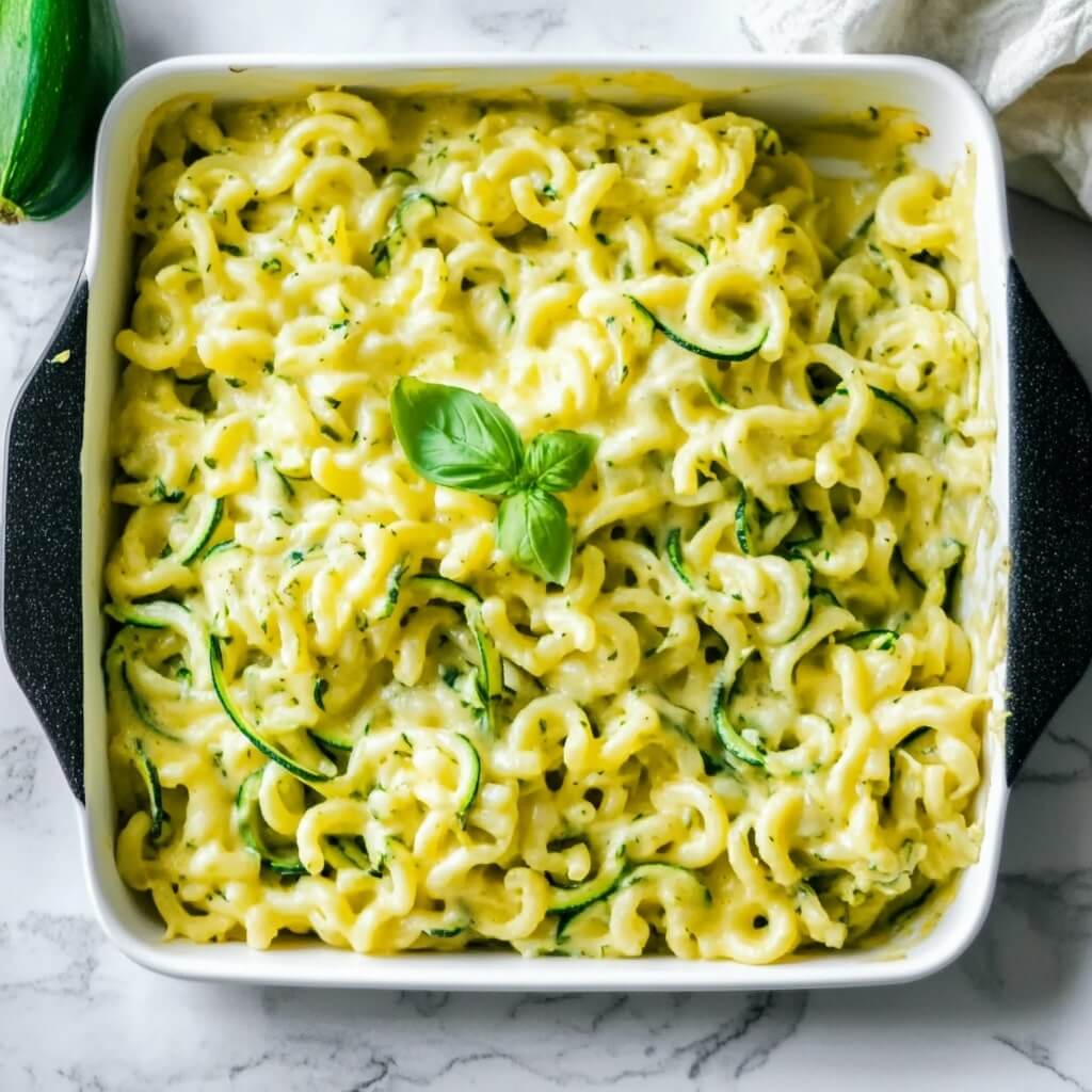Baked Zucchini Mac & Cheese