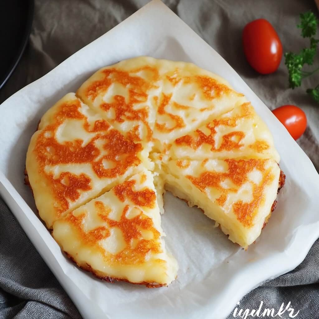 Cheesy Leftover Mashed Potato Pancakes Recipe