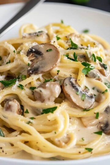 One Pot Zucchini Mushroom Pasta