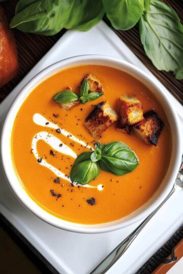 Creamy Tomato Basil Soup Recipe