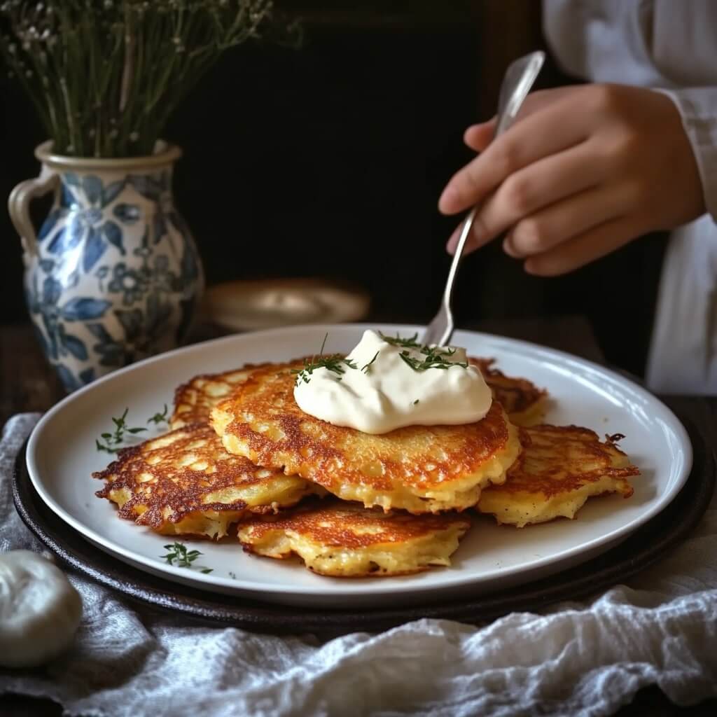German Potato Pancakes With Mashed Potatoes