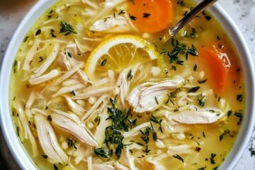 Greek Chicken Soup With Lemon and Orzo