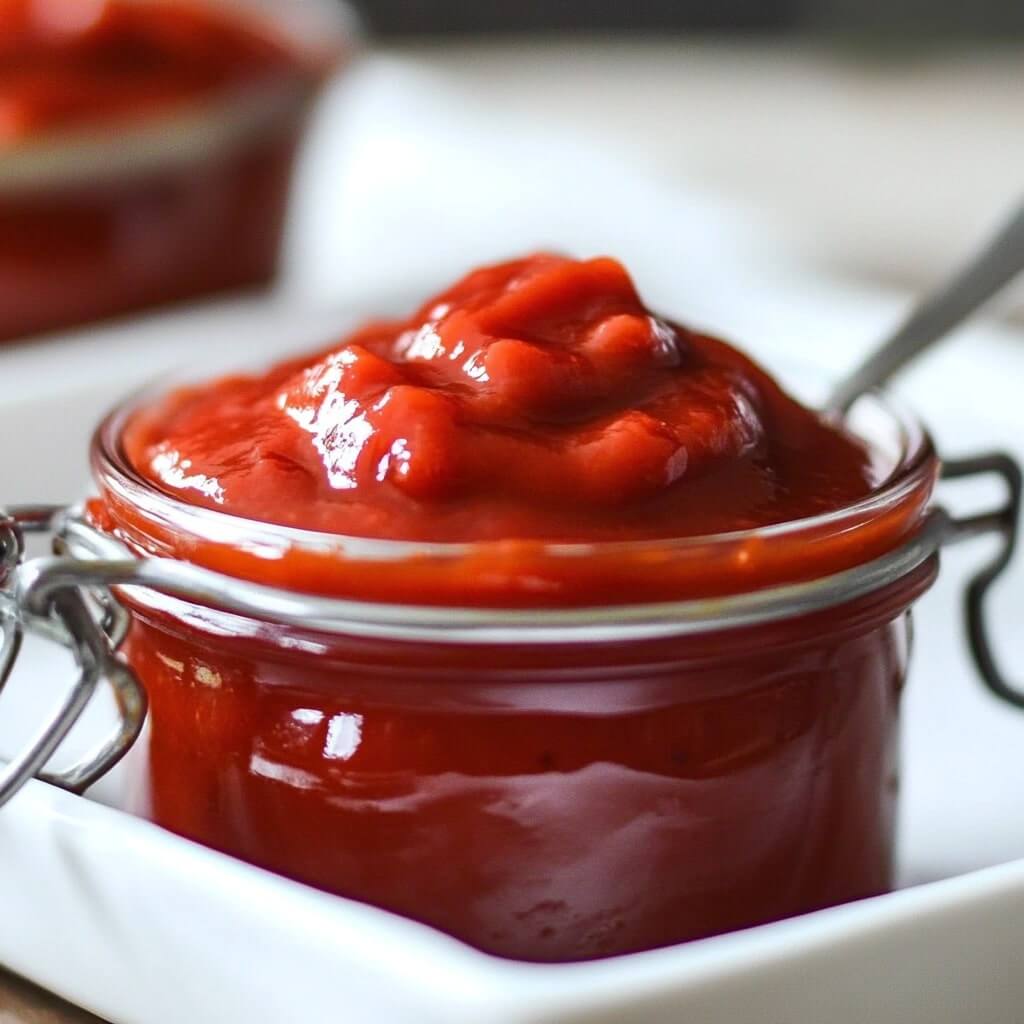 Homemade ketchup no sugar fresh tomatoes