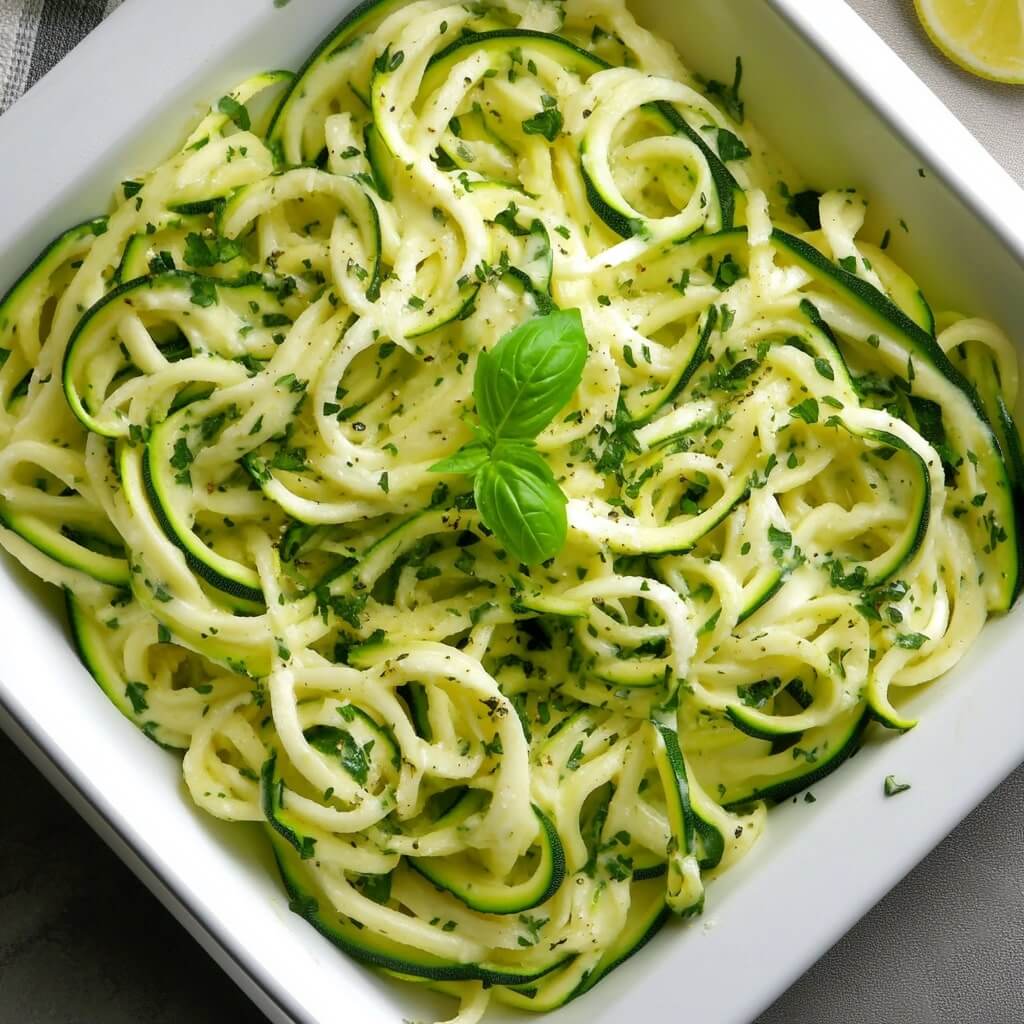 Keto Chicken Alfredo with Zucchini Noodles