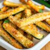 Keto Parmesan Crusted Zucchini Fries