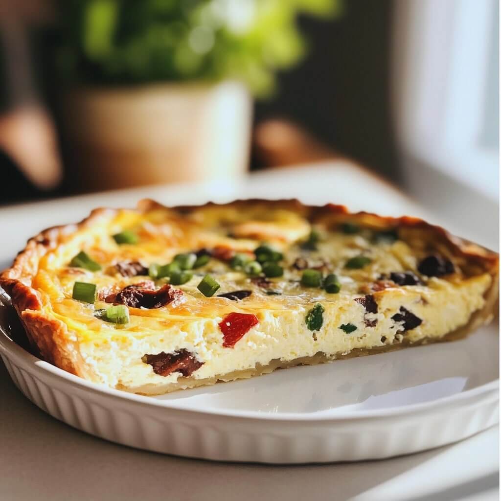 Keto Quiche Recipe with Bacon & Cheese