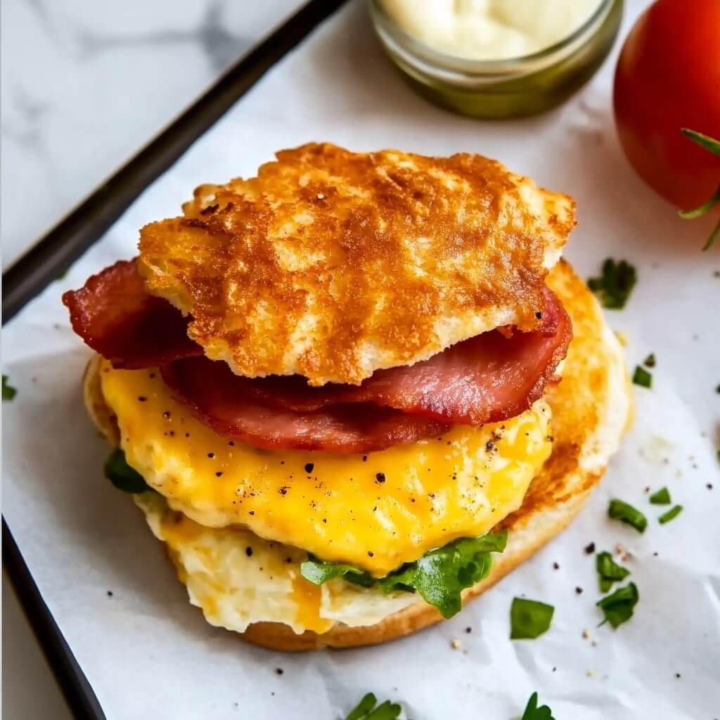 Keto Sausage and Egg Breakfast Sandwich