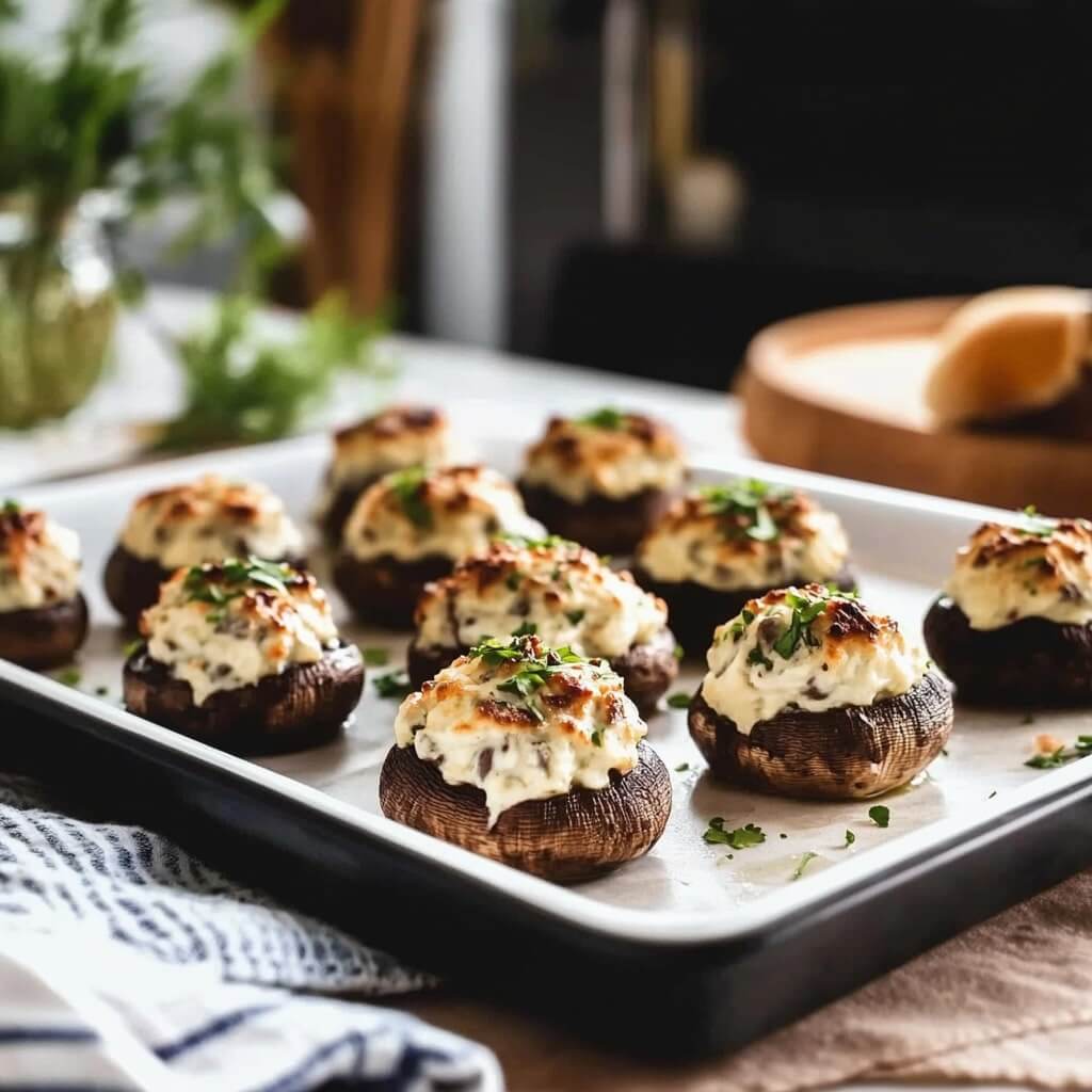 Keto Stuffed Mushrooms With Sausage
