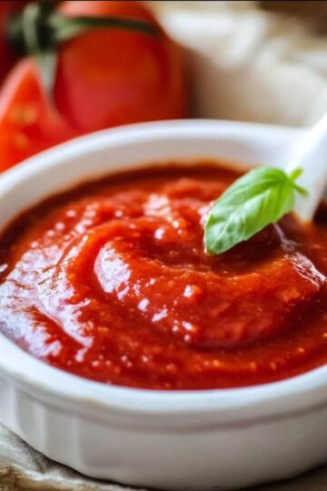 Keto ketchup from fresh tomatoes
