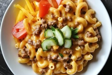 Recipe for One Pot Macaroni Cheeseburger Soup