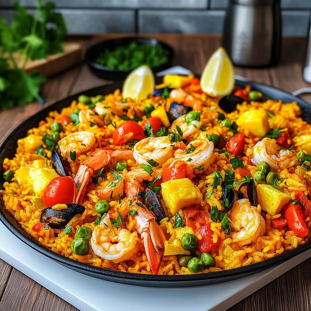 Recipe for Seafood Paella Spanish Rice