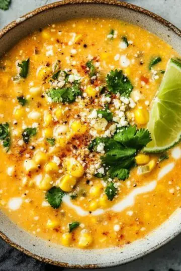 Stay at Home Chef Mexican Street Corn Soup