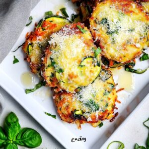 Zucchini Fritters With Parmesan Cheese