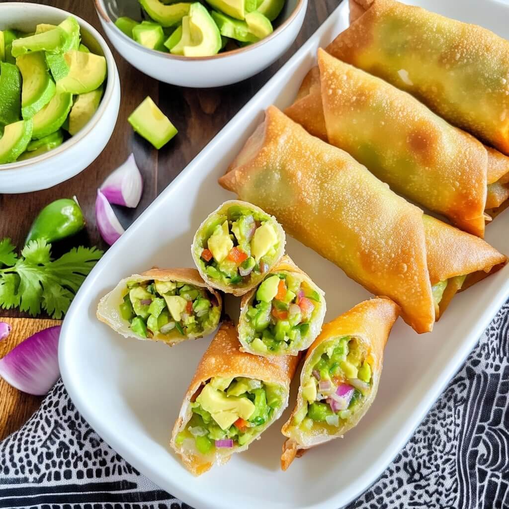 Air Fried Avocado Egg Rolls Crispy and Guilt-Free