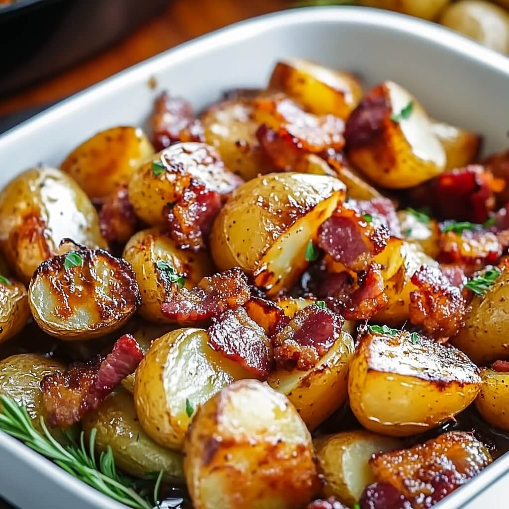 Air Fryer Honey Bacon Roasted Potatoes