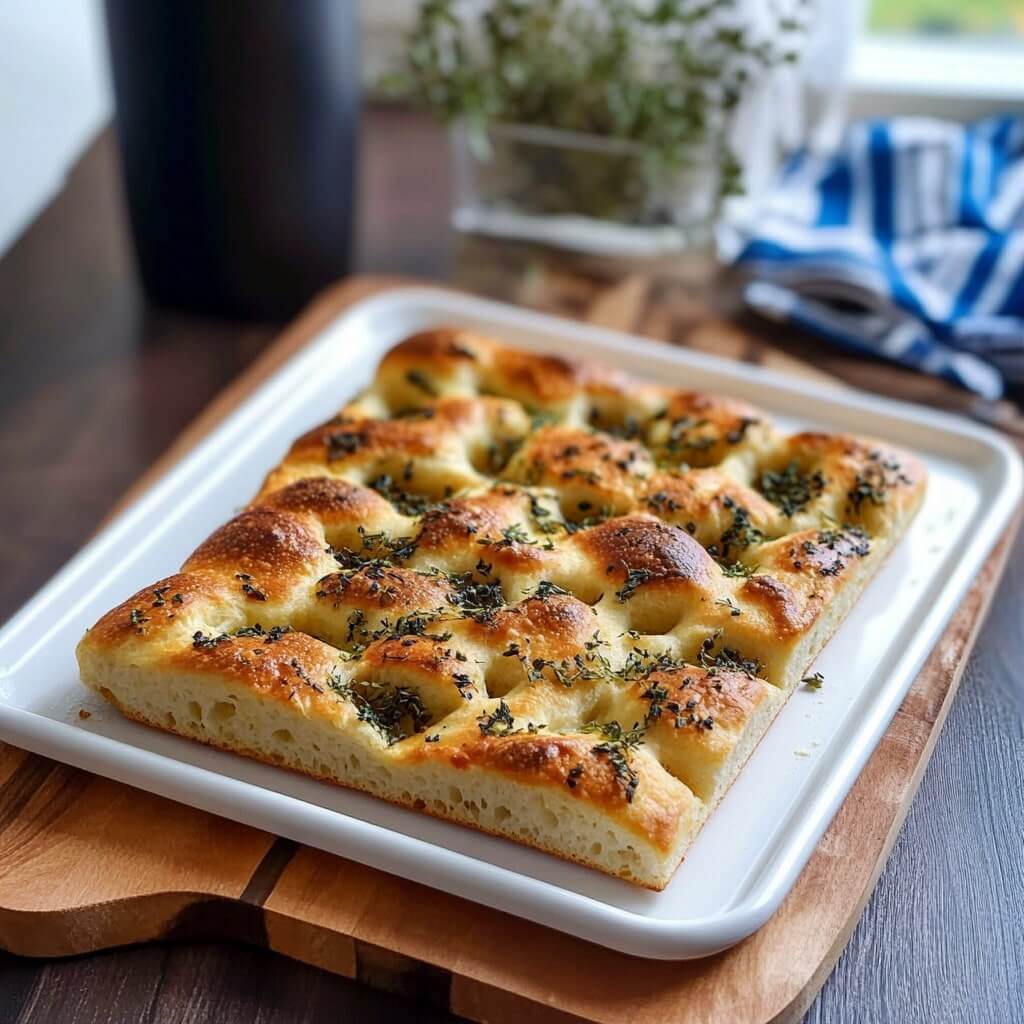 Air fryer focaccia with frozen rolls