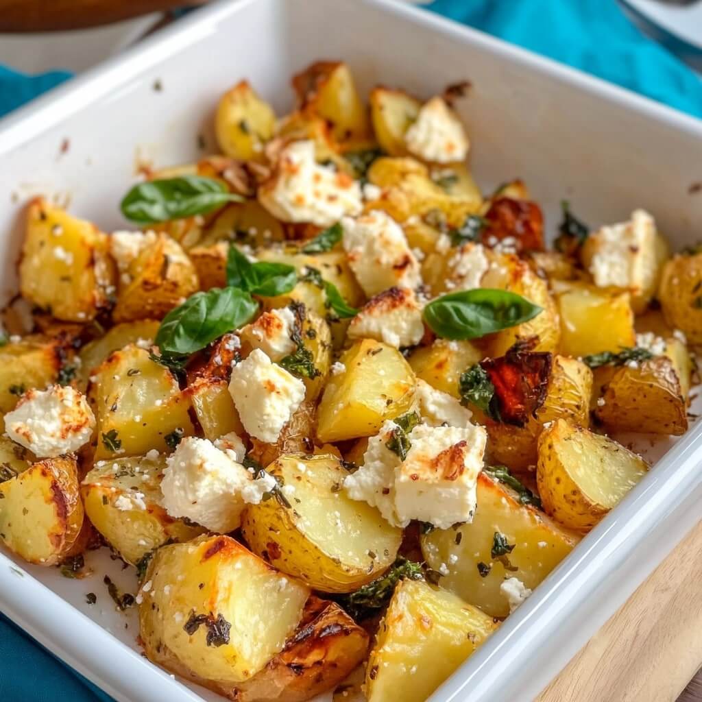 Easy Baked Feta Potatoes Recipe 