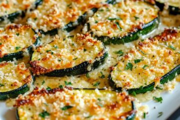 Baked Parmesan Garlic Zucchini Chips