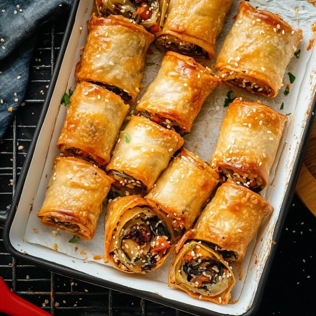 Baked Vegetable Rolls Recipe