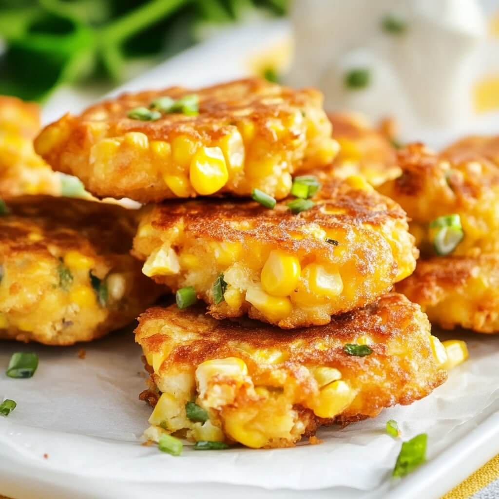 Cheesy Cajun corn fritters