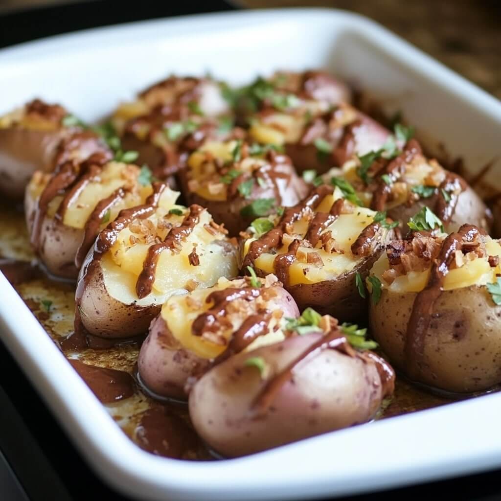 Cheesy Mississippi Mud Potatoes