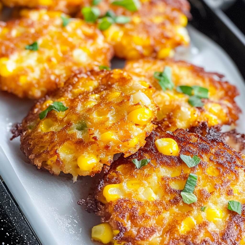 Cheesy sweet corn fritters
