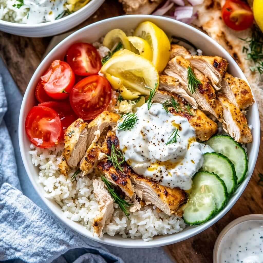 Chicken Gyro Bowls Healthy