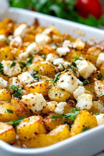 Crispy Baked Potatoes With Whipped Feta