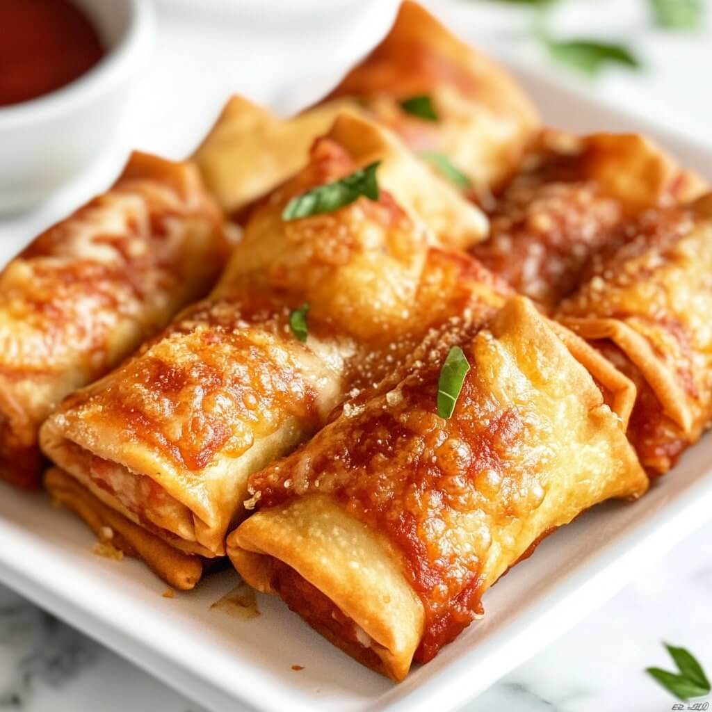 Crispy & Cheesy Air Fryer Pizza Roll Ups