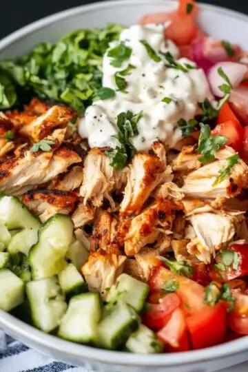 Easy Chicken Gyro Bowls