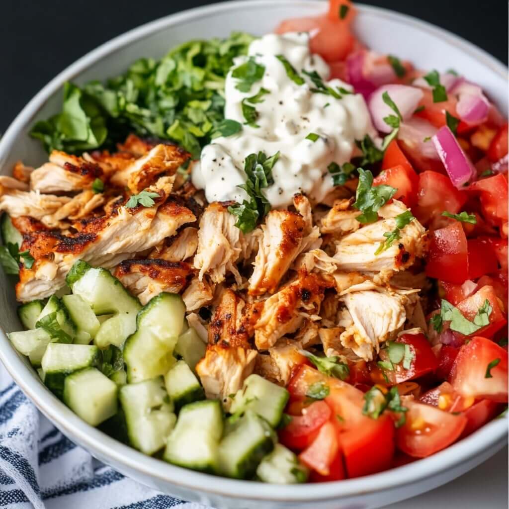 Easy Chicken Gyro Bowls
