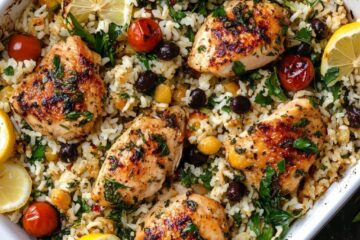 Easy Greek Chicken Souvlaki with Lemon Rice