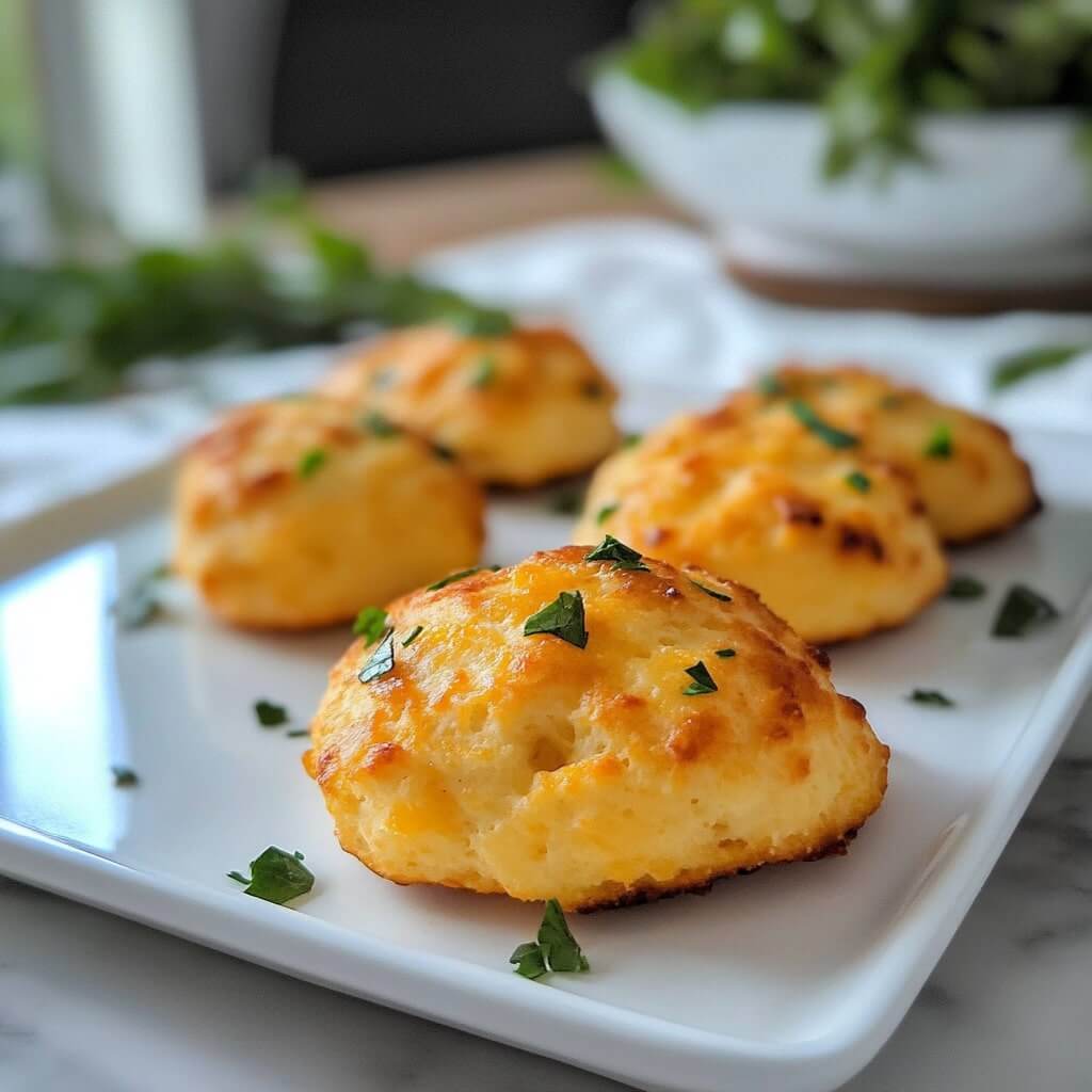 Low Carb Cheddar Garlic Biscuits