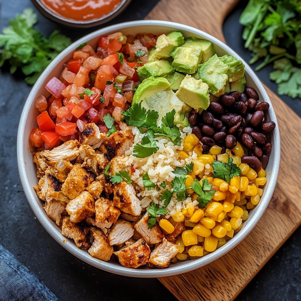 Easy One-Pan Chicken Burrito Bowl