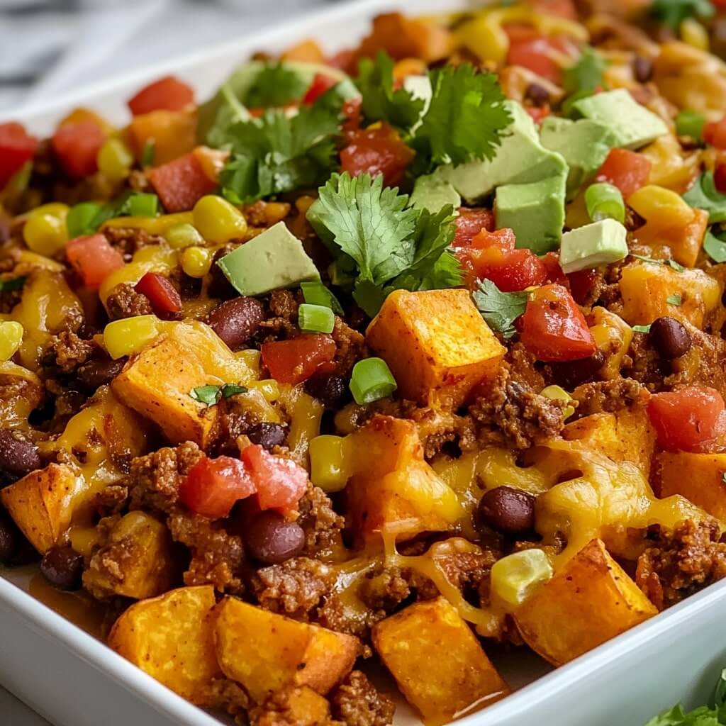 Easy Tex-Mex Chicken and Sweet Potato Skillet Recipe