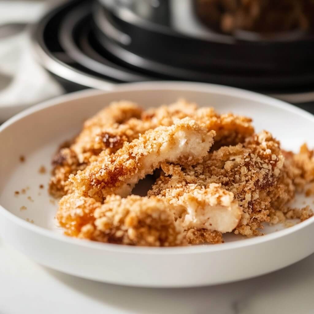 Easy air fryer apple crisp