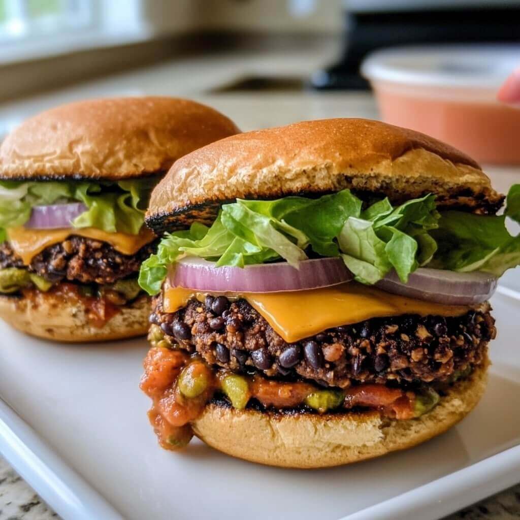 Easy black bean burgers