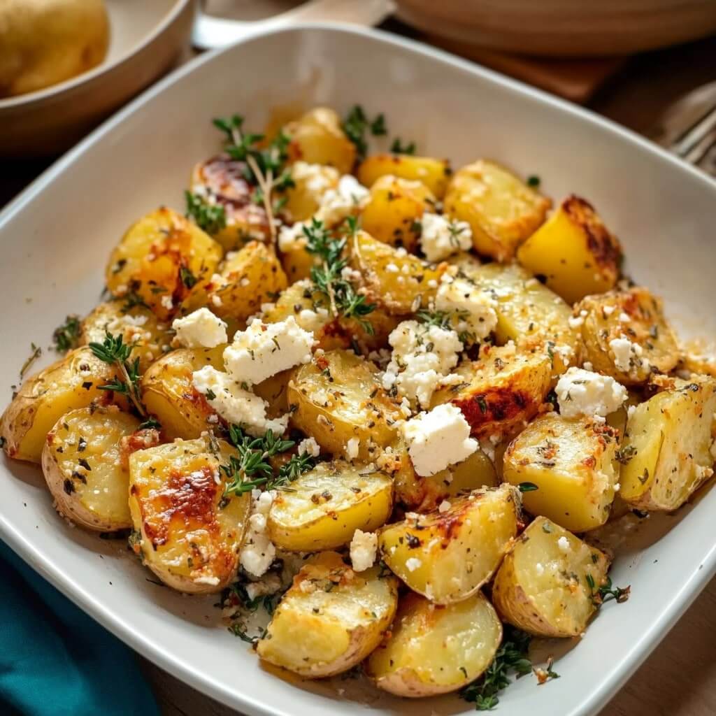 Feta Stuffed Baked Potatoes