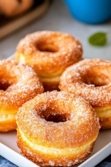 Flaky air fryer donuts without yeast