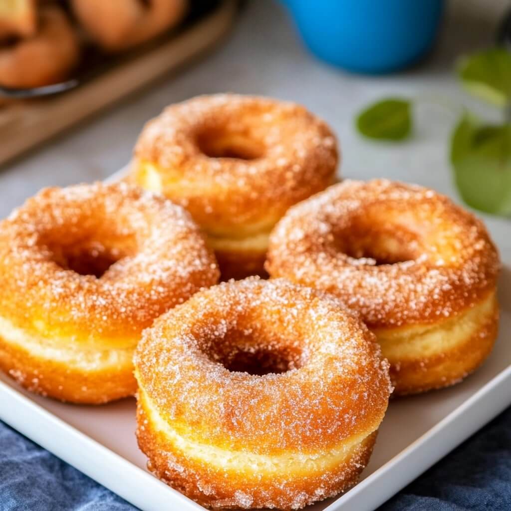 Flaky air fryer donuts without yeast
