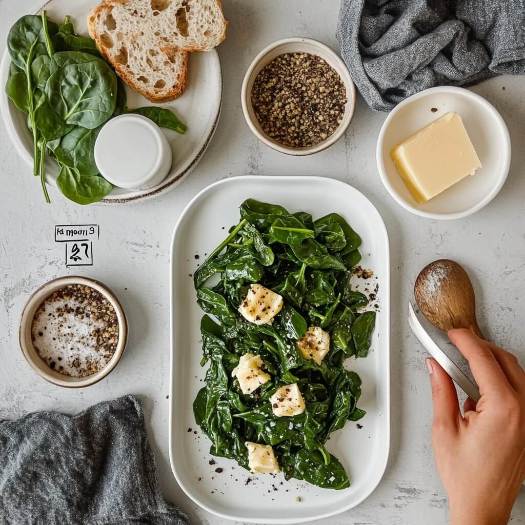 Garlic Butter Sauteed Spinach