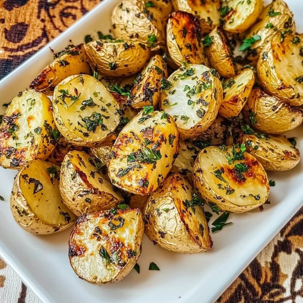 Garlic Herb Roasted Potatoes, Carrots and Zucchini