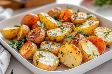 Garlic Herb Roasted Sweet Potatoes