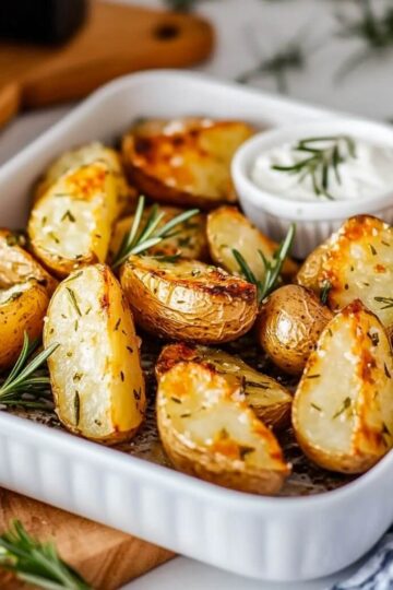 Garlic and Rosemary Roast Potatoes Air Fryer