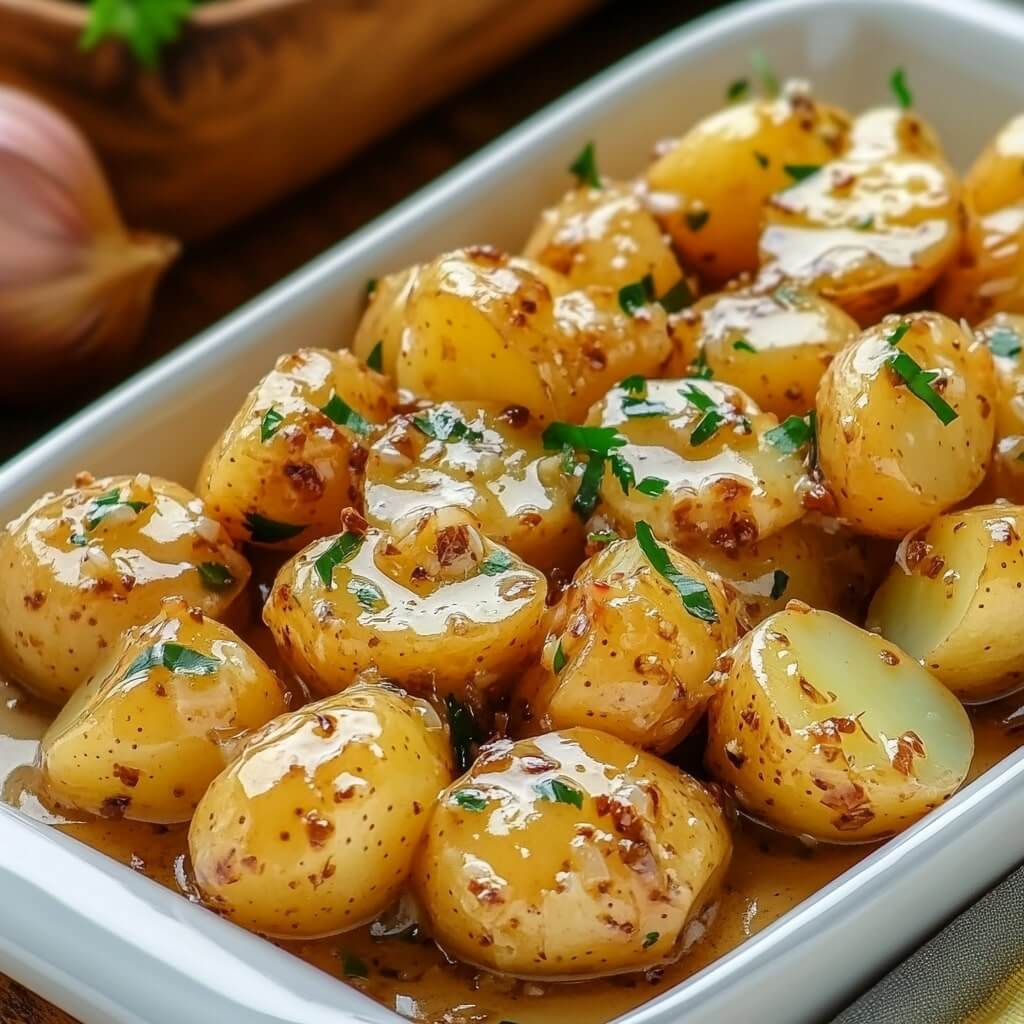 Garlic sauce baby potatoes recipe