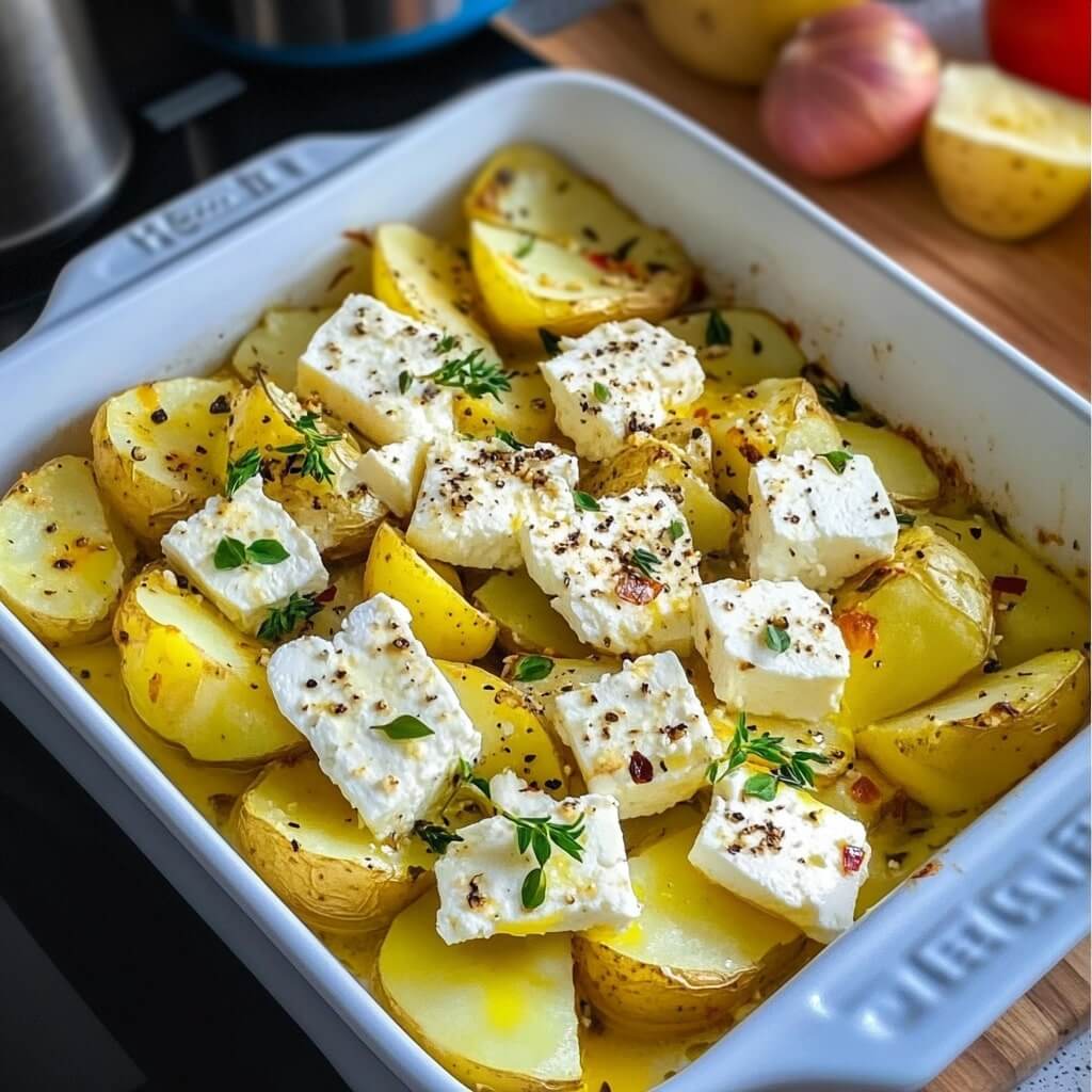 Easy Baked Feta Potatoes Recipe 