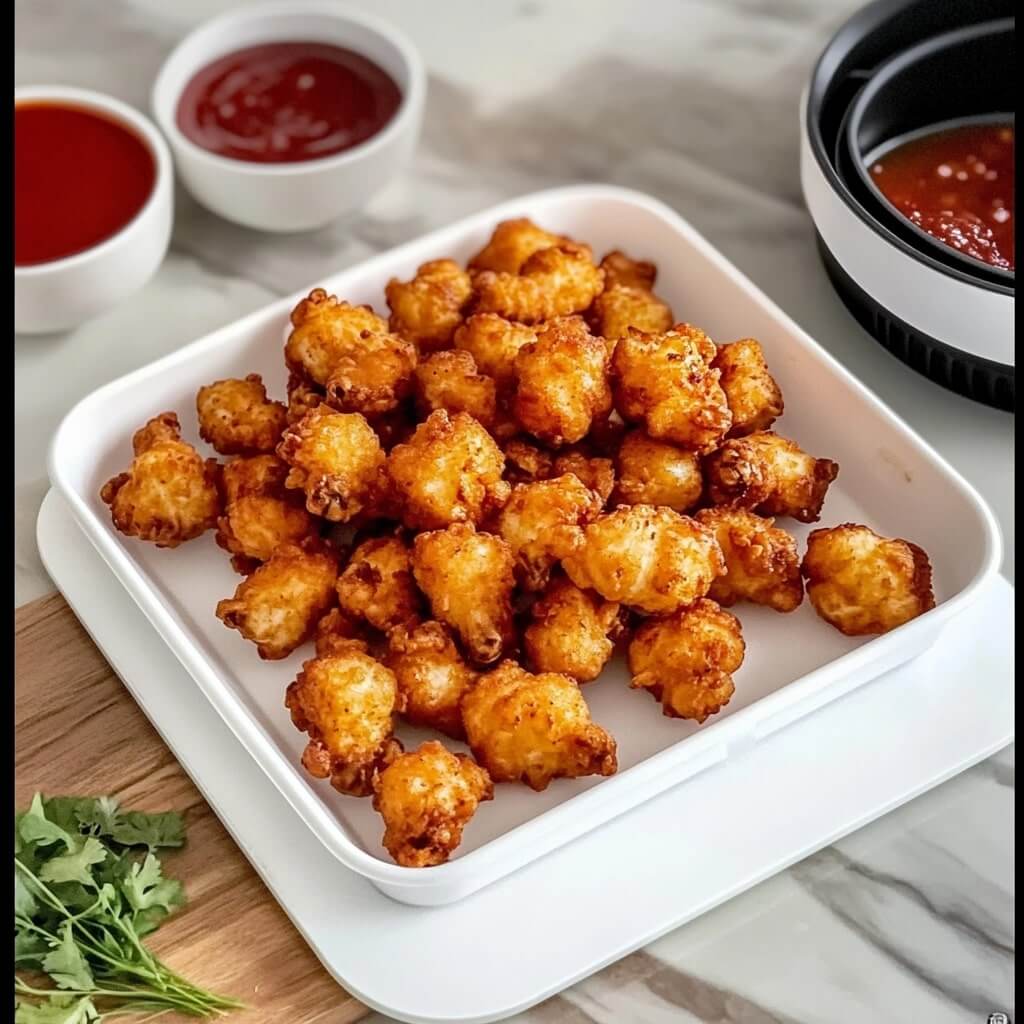 Healthy Air Fryer Popcorn Chicken